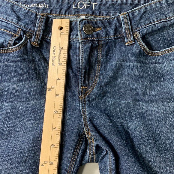 Loft Ann Taylor Woman’s Modern Straight Jeans Pants Size 2 - Picture 8 of 11